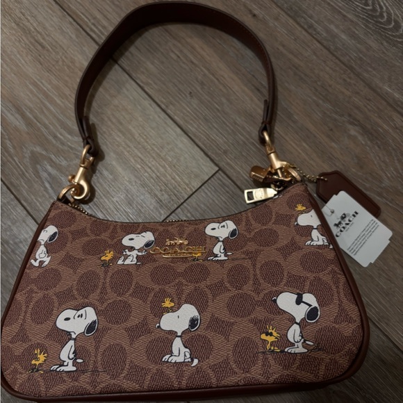 Coach Handbags - Coach Brown Snoopy Shoulder Bag